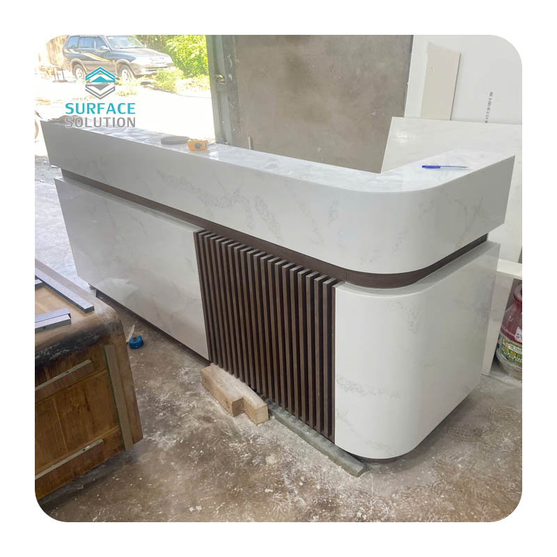 Artificial Stone Bank Fast Food Hotel Reception Desk Acrylic Solid Surface Material Artificial Stone Bank Fast Food Hotel Reception Desk Acrylic Solid Surface Material
