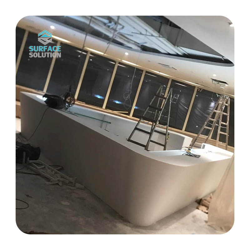 Acrylic Solid Surface Sheet Material - Office Front Desk Artificial Stone Reception Desk Acrylic Solid Surface Sheet Material - Office Front Desk Artificial Stone Reception Desk