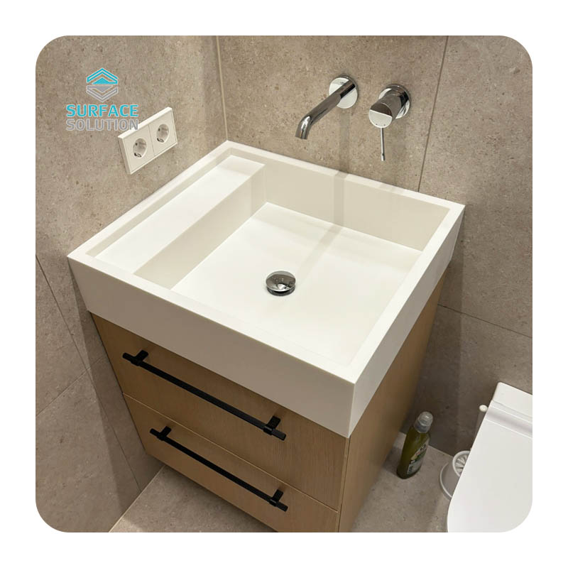 Factory Sell Small Corner Cabinet Wash Basin Sink White And Black for Home And Caravan