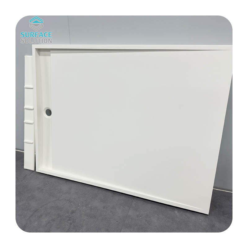 Exquisite Pure White Acrylic Artificial Stone Hotel Bathroom Shower Tray Design Exquisite Pure White Acrylic Artificial Stone Hotel Bathroom Shower Tray Design