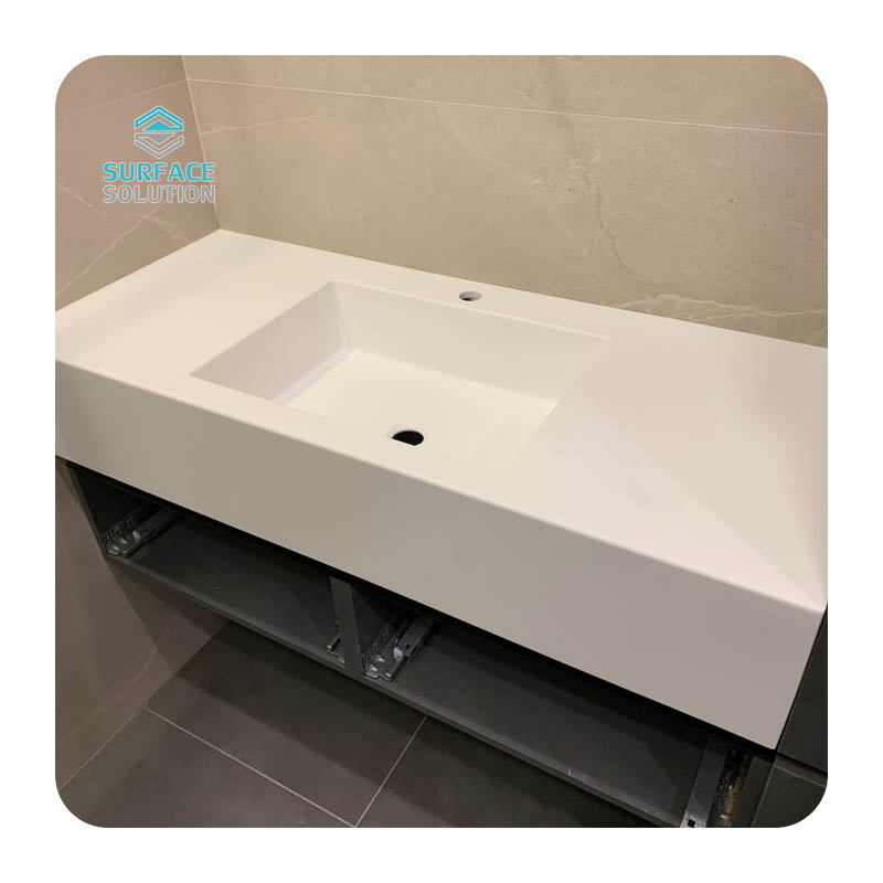 China Supplier Customized Size Composite And 100% Pure Acrylic Solid Surface Washing Sink Bathroom Sinks