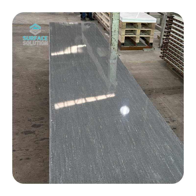 Top Quality Building Material Artificial Stone 3660x760x12mm Black Lava Kichen Counter Top Acrylic Solid Surface