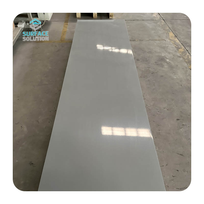 Fashion Composite And Pure 3660*760*12mm Shining Grey Countertop