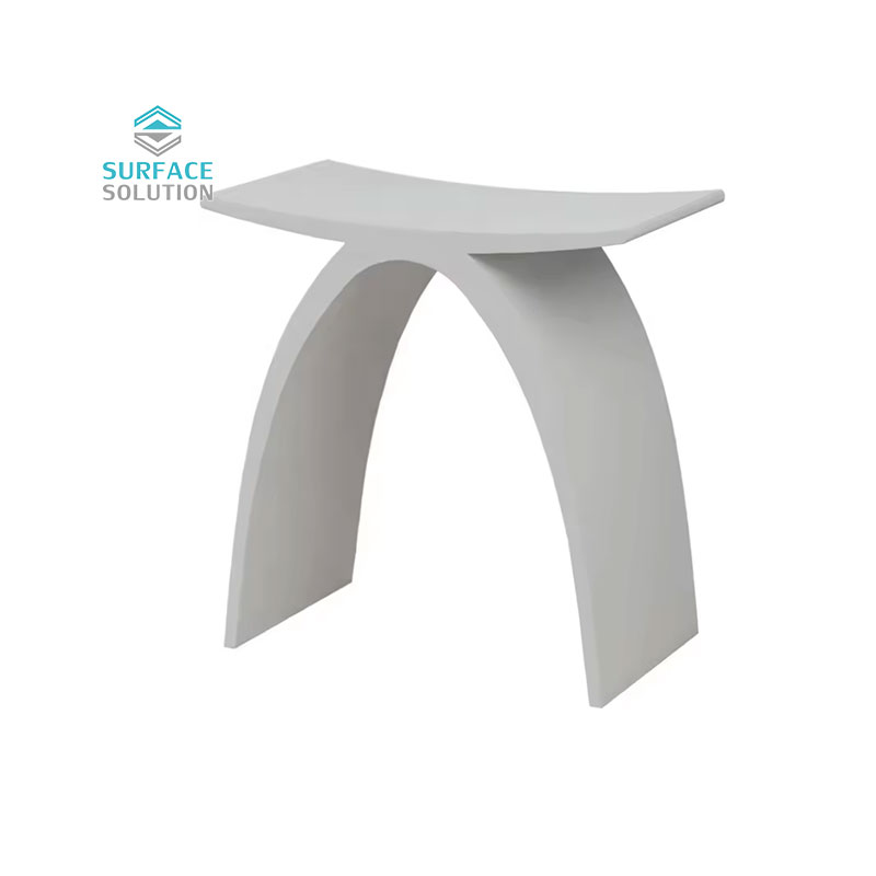 Premium Custom Acrylic Solid Surface Hexagon Stool Modern Geometric Design for Home & Office