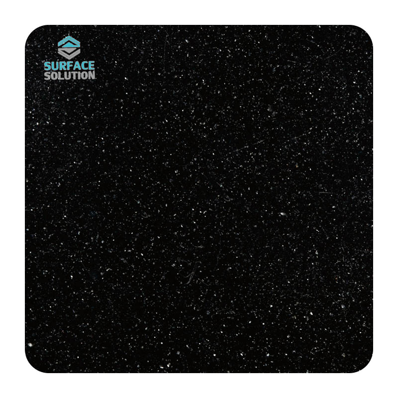 Metallic Black- 2440x760x12mm Acrylic Solid Surface Shining Black Countertop