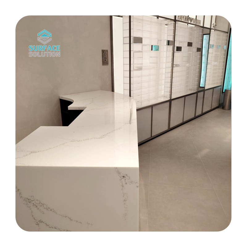 Acrylic Solid Surface Sheet Material - L Shape & Any Shape Beauty Salon Luxury Reception Desk