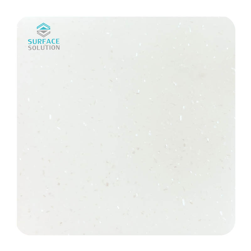 China High Quality Artificial Stone 12mm 20mm 30mm Pure And Modified Acrylic Solid Surface Sheet Sparkling White Countertops