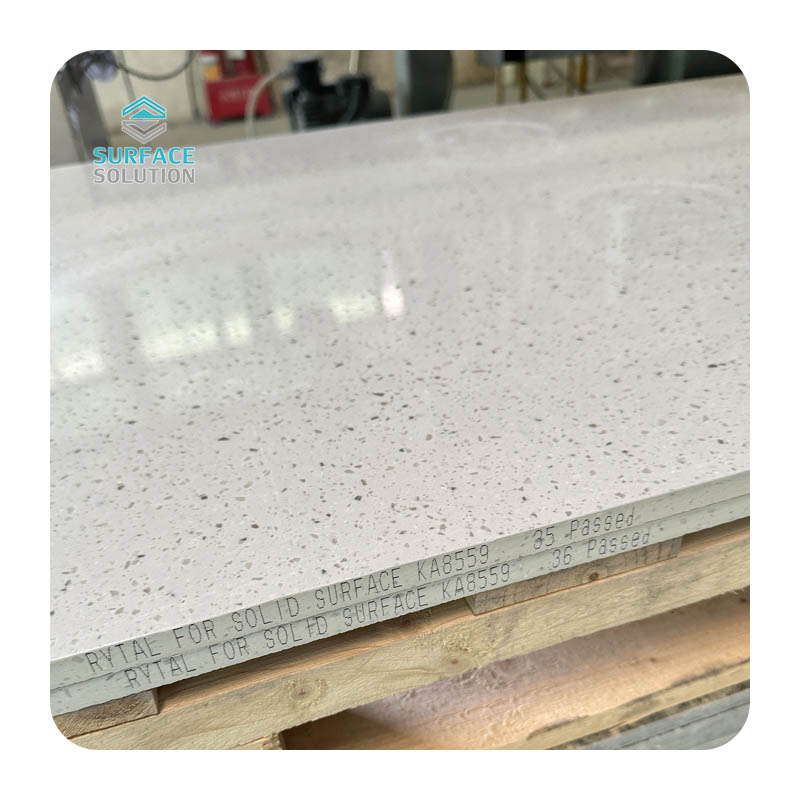 with Factory Price 12MM 18MM 20MM 30MM OEM Acrylic Solid Surface Reception Salon Countertop /kitchen Countertop