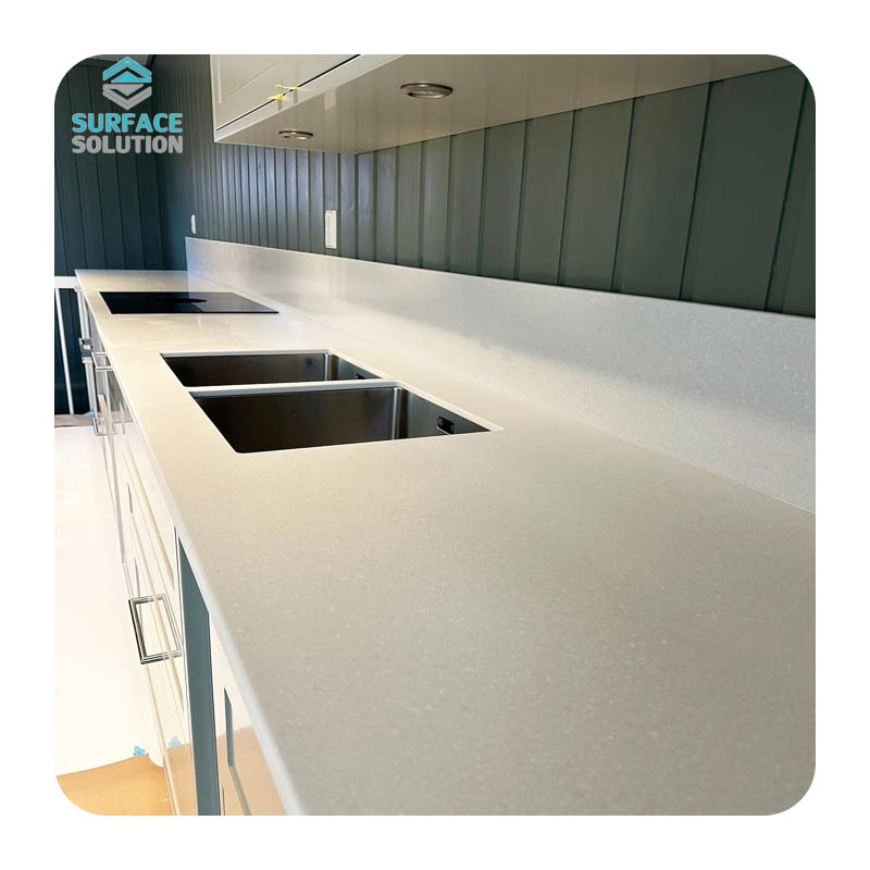 Acrylic Solid Surface Custom Marble Calacatta Black 3660X760X12MM Big Slab for Kitchen Countertops