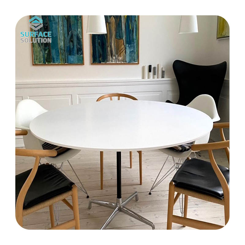 Acrylic Solid Surface Big Coffee Table Restaurant Tables Dining Table Side Table