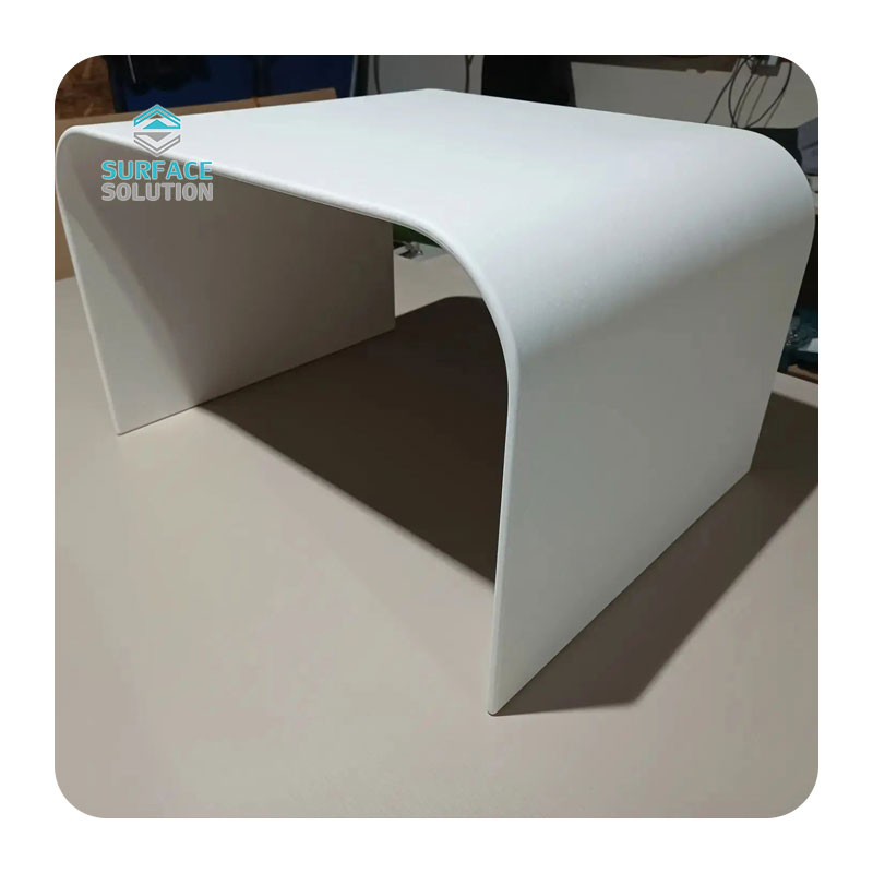 Premium Custom Acrylic Solid Surface Hexagon Stool Modern Geometric Design for Home & Office