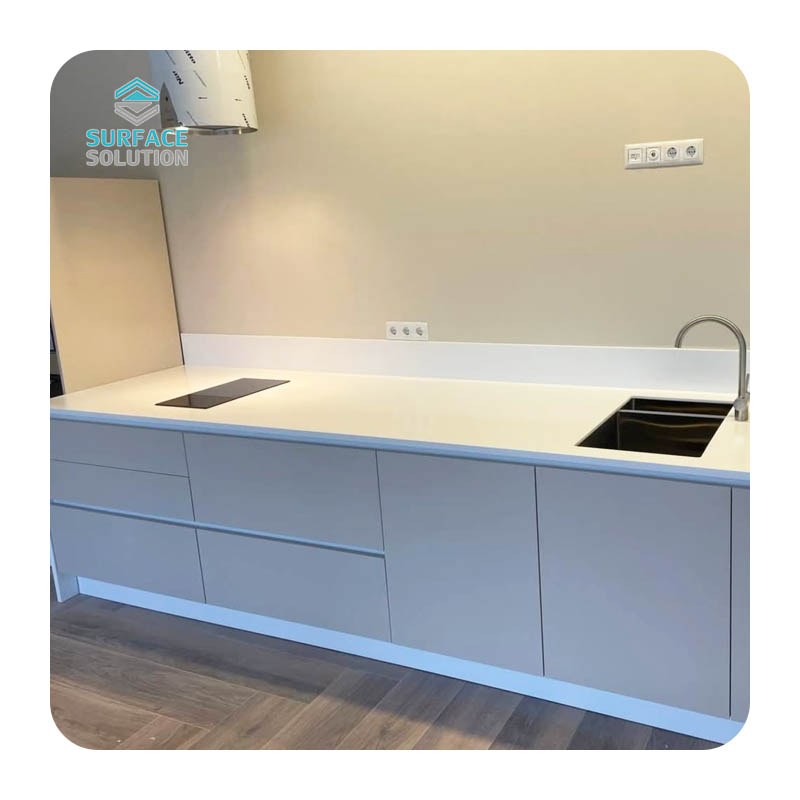 Customize Interior 6-30mm Acrylic Solid Surface Kitchen Worktops Surfaces Slab