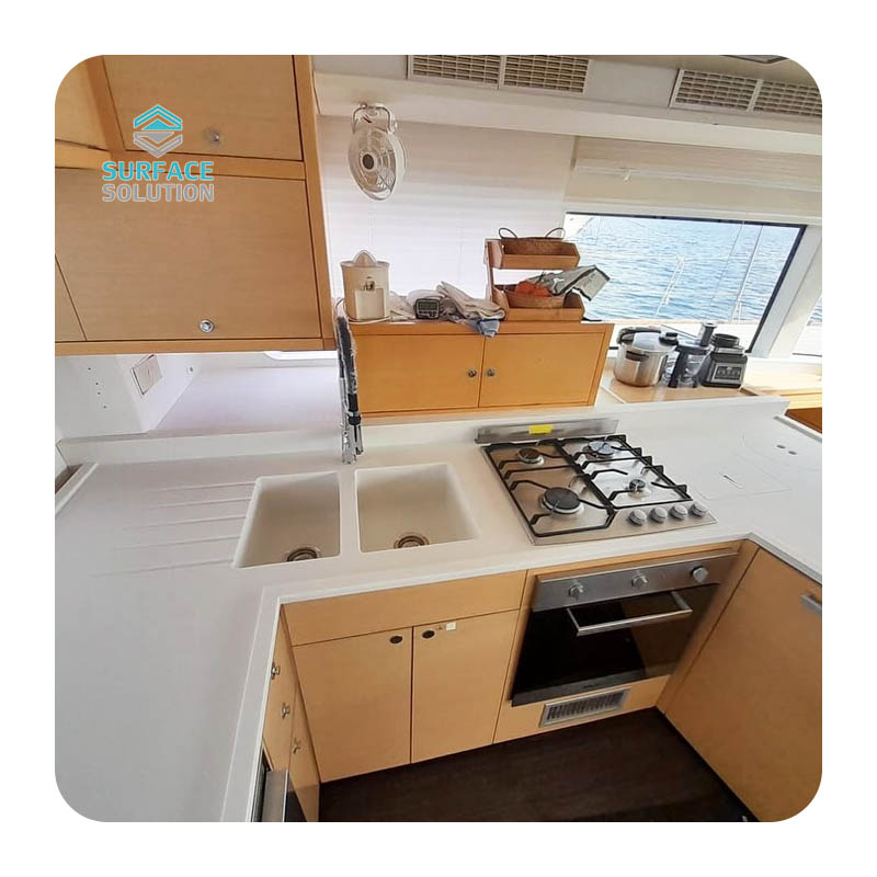 Pure And Modified Acrylic Sold Surface Kitchen Countertops Work Table for Kitchen 