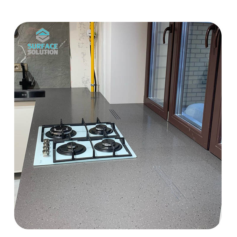 with the Best Quality 2440*760*12mm Pure Acrylic Solid Surface Kitchen Counter Top