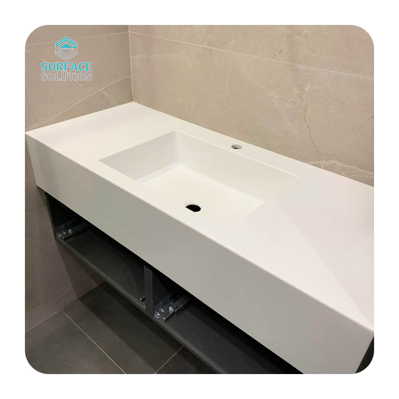 OEM Acrylic Solid Surface Artificial Stone 36 Inch Bathroom Vanity with Sink