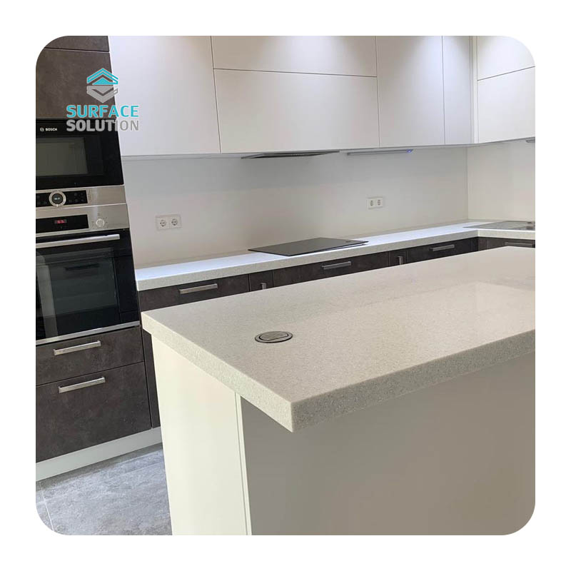 Professional Manufacturer 12mm Composite and 100% Pure Acrylic Solid Surface Kitchen Countertop