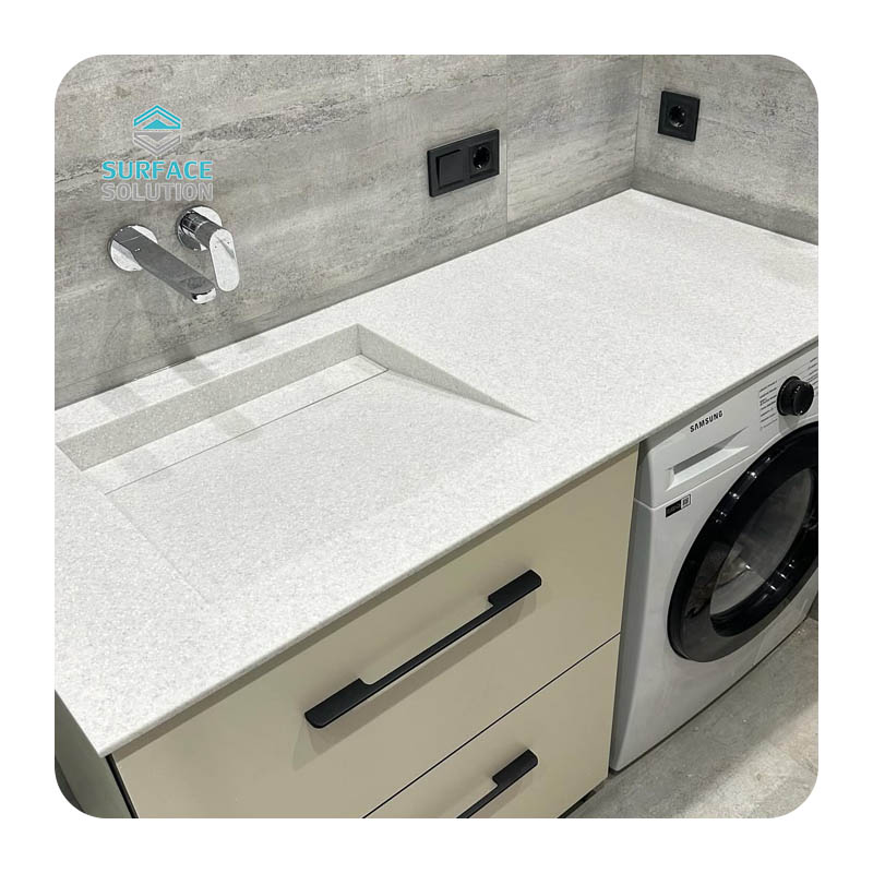 Factory Customized 100% Pure Acrylic Solid Surface Anti-dirt shampoo Bathroom Sinks