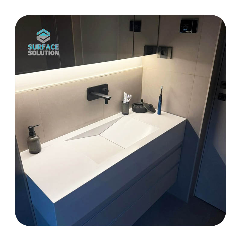 China Wholesale Solid Surface Acrylic Undermount Bathroom Sink