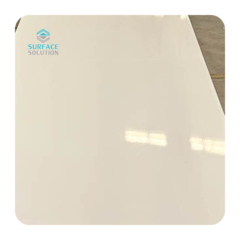 China Factory Pure Acrylic Solid Surface Slabs2440*760*12mm Solid White Easy Clean Kitchen Countertop