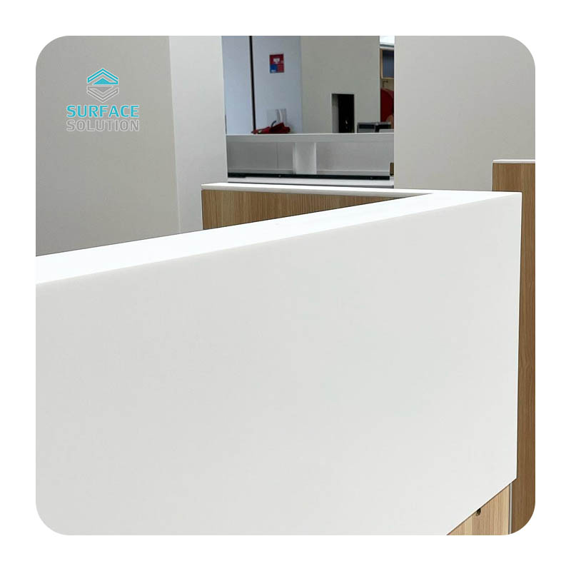 Pure Acrylic Solid Surface Stone Artificial Stone Reception Desk 