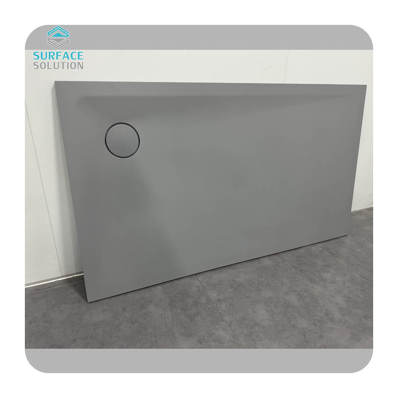 High Quality Pure White Grey Black Acrylic Solid Surface Made Artificial Stone Shower Tray