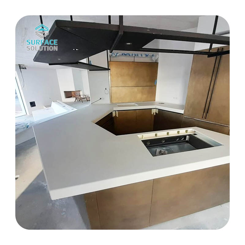 Artificial Stone Pure Acrylic Solid Surface Kitchen Counter Countertop And Cabinets Counter Tops