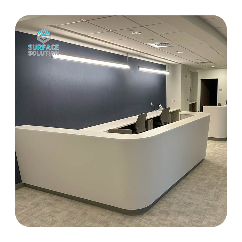 Stone Acrylic Solid Surface Sheet for Circular Reception Desk Hotel