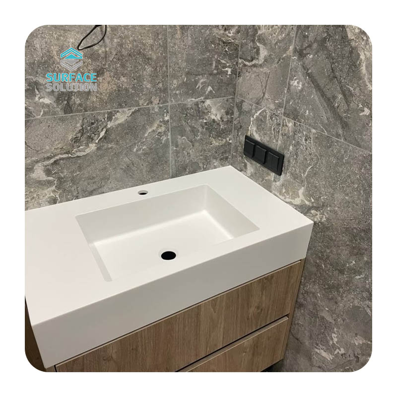 Acrylic Solid Surface Sink Vanity Bathroom Sink for Camper Van