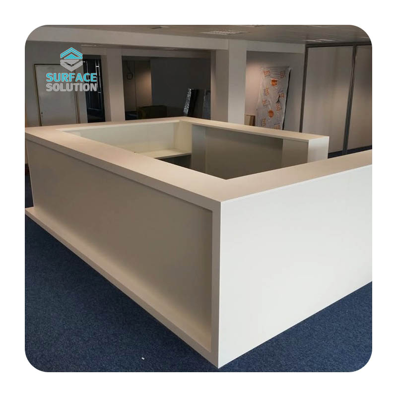 Acrylic Solid Surface Sheet Material -Modern Front Desk Reception Desk Beauty Salon