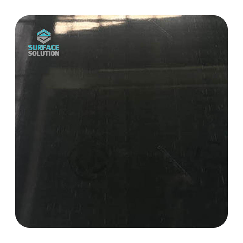 Manufacturer Artificial Stone Panel Black Acrylic Solid Surface 3660*760*12mm Slab for Countertop