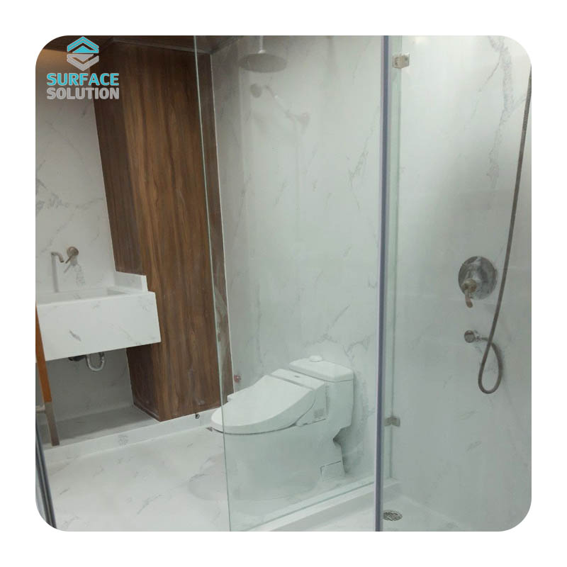 Waterproof & Stylish Bathroom Decor Acrylic Solid Surface Stone Patterned Shower Wall Panel 
