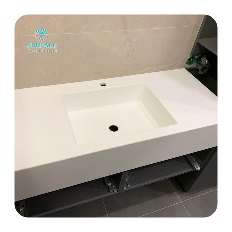 Customized Professional Modified and Pure Acrylic Solid Surface Repairability Bathroom Sinks