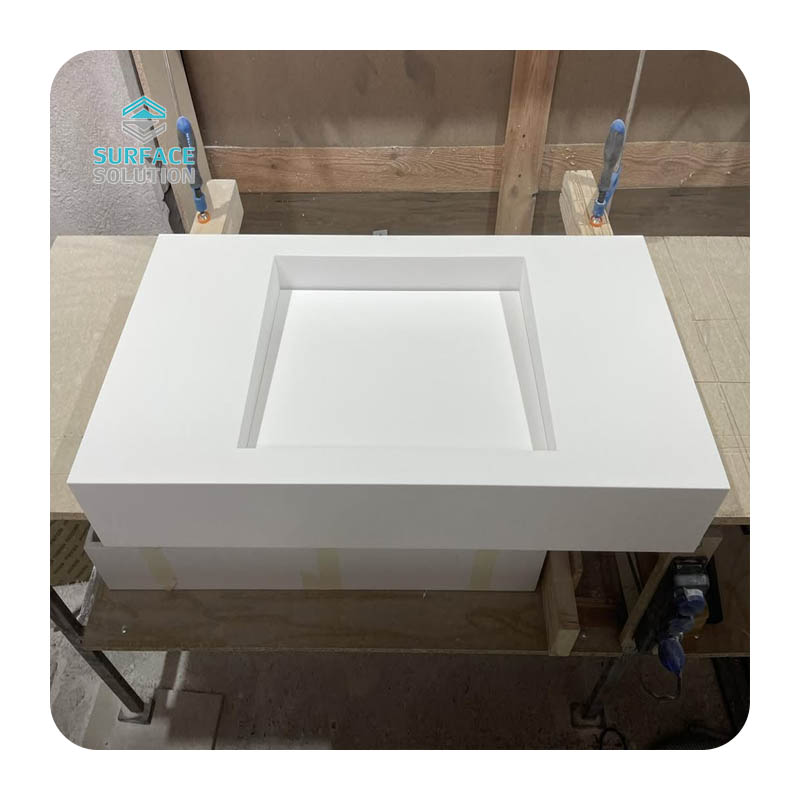 High Quality Acrylic Solid Surface Bathroom Sink 700 Mm Sink for Caravan Van Sink