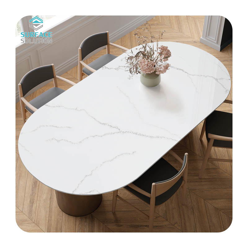 Factory Price Composite Acrylic Solid Surface 12mm Thick Dining Room Dining Table Coffee Table 