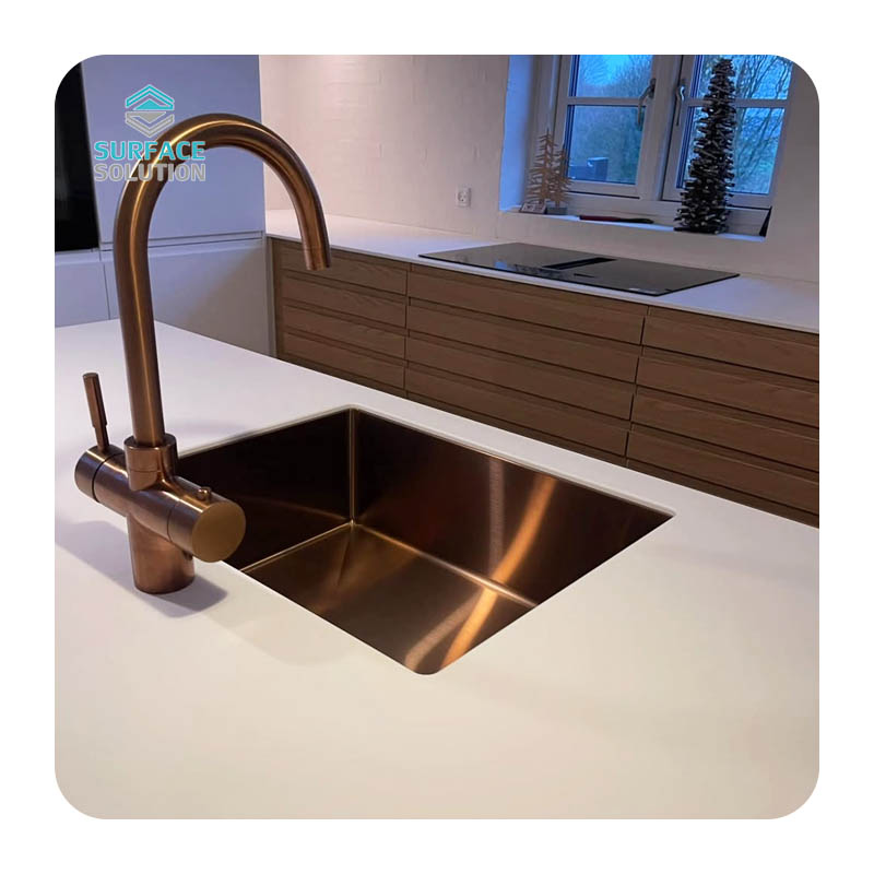 Factory Customized Artificial Stone Acrylic Solid Surface Countertop Home Counter Table for Kitchen 