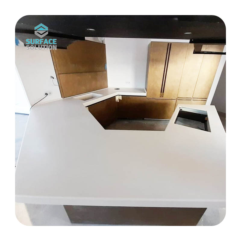 Pure And Modified Acrylic Sold Surface Kitchen Countertops Work Table for Kitchen 