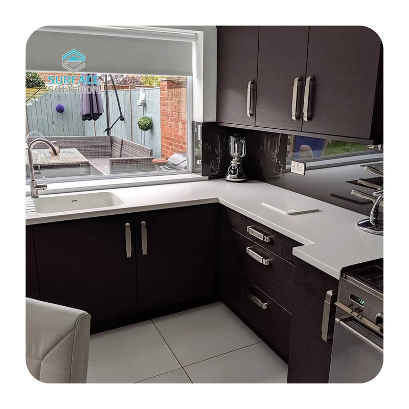 Industrial And Home Artificial Stone Panels Acrylic Solid Surface Sheet Modern Island Table Kitchen Bar Table