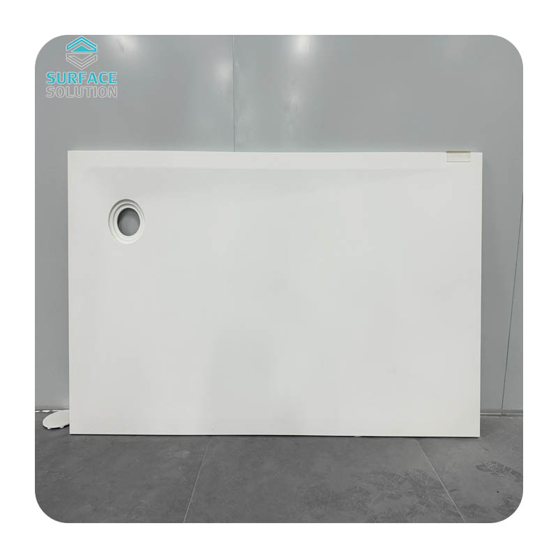 A Blend of Style And Function Pure Black/ Grey/ White Acrylic Solid Surface Bathroom Shower Tray