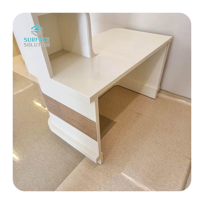 Acrylic Solid Surface Sheet Material -Modern Front Desk Reception Desk Beauty Salon