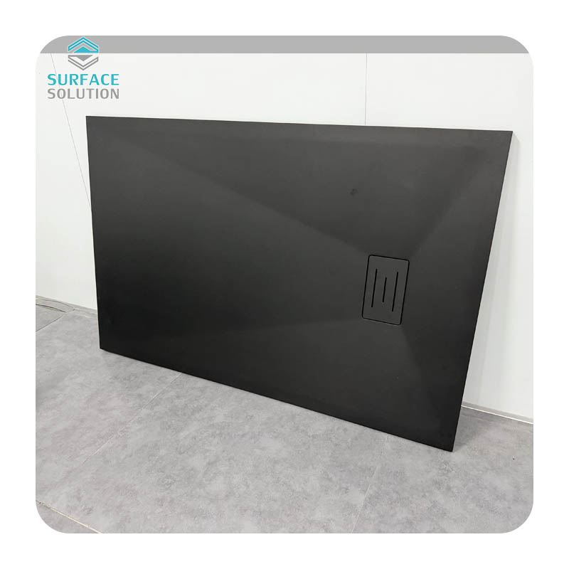 A Blend of Style And Function Pure Black/ Grey/ White Acrylic Solid Surface Bathroom Shower Tray