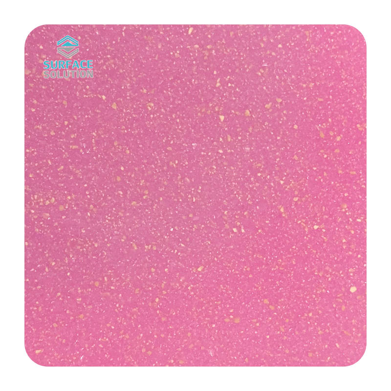 Kandy Pink- Artificial Stone Pure and Composite Pure Acrylic Solid Surface for Countertop/ Table top