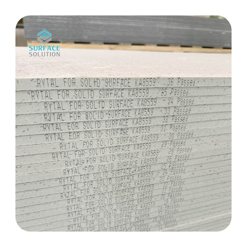 with Factory Price 12MM 18MM 20MM 30MM OEM Acrylic Solid Surface Reception Salon Countertop /kitchen Countertop