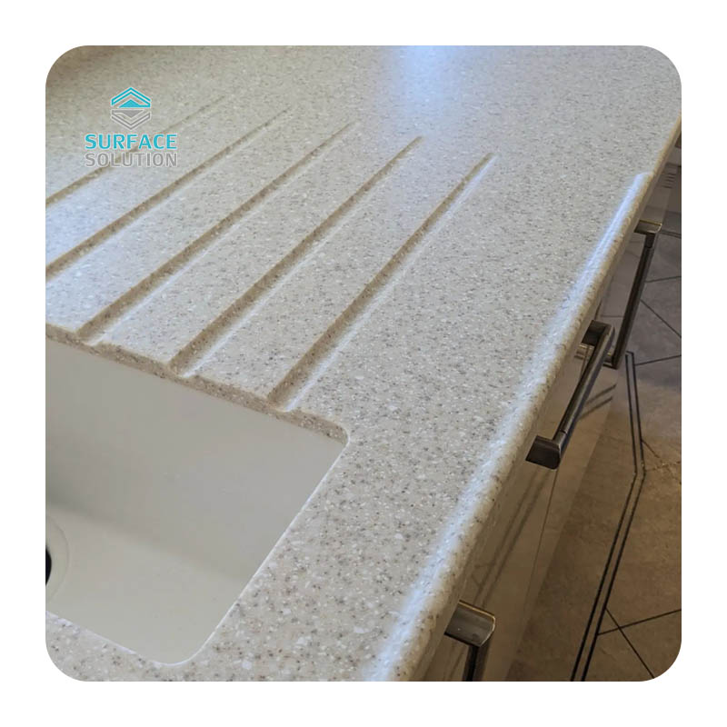 Chip Color Kitchen Counter Top Acrylic Solid Surface Sheet of China National Standard