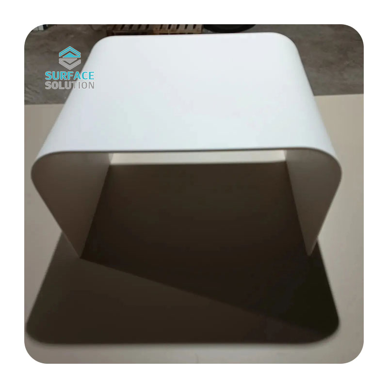 Premium Custom Acrylic Solid Surface Hexagon Stool Modern Geometric Design for Home & Office