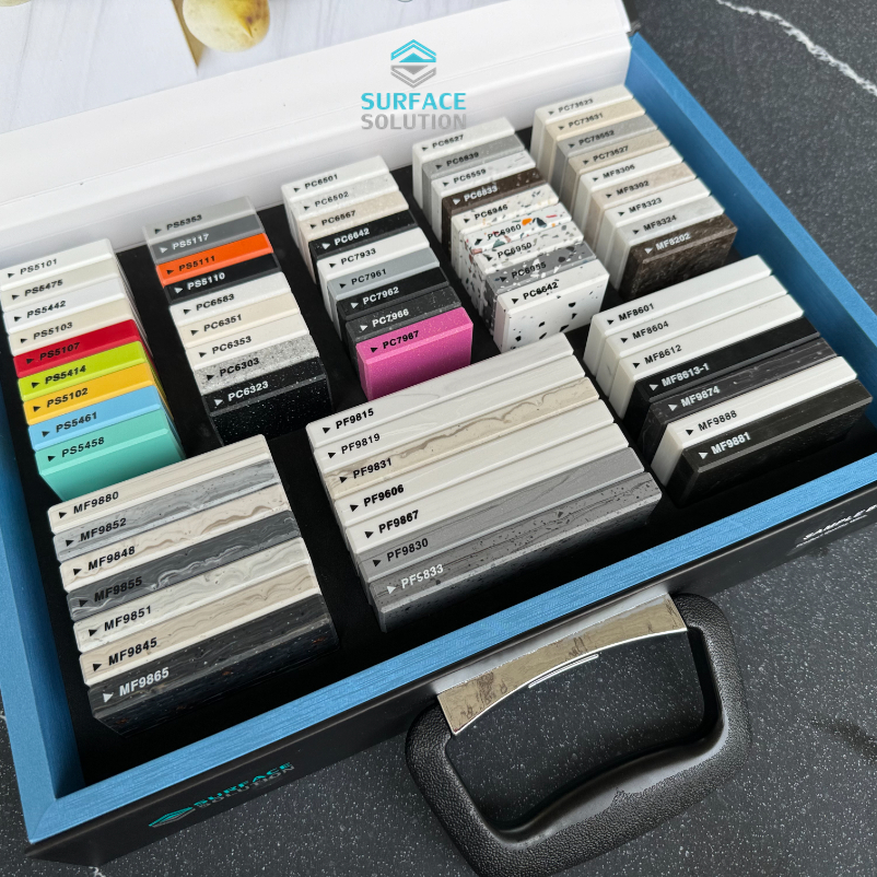 Sample Box 66 colors pure modified acrylic solid surface sheet slabs